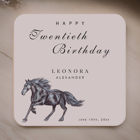 JEDE Geburtstagsparty Rechteckiger Pappuntersetzer