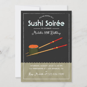 Jede Gelegenheit Moderne Sushi Soiree Abendgesells Einladung