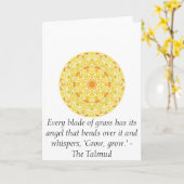 Jede Grashalde hat ihren Engel, der sich biegt.... Karte (Gelbe Blume)