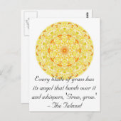 Jede Grashalde hat ihren Engel, der sich biegt.... Postkarte (Vorne/Hinten)