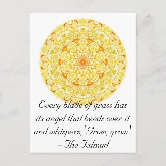 Jede Grashalde hat ihren Engel, der sich biegt.... Postkarte (Vorderseite)