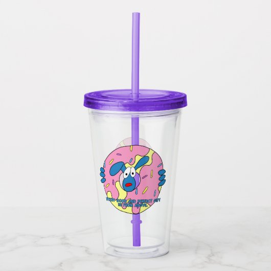 Jede gute Sache Donut Tbone Tumbler Cup Acryltrinkbecher (Vorderseite)