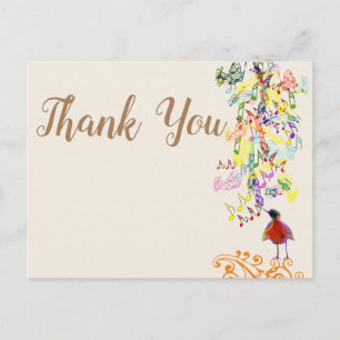 Jede Hintergrundfarbe eine kleine Birdie sagte mir Postkarte