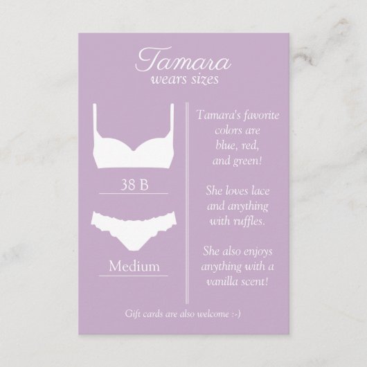 JEDE HINTERGRUNDFARBE: Fingergröße Einsteckkarte Begleitkarte (Vorderseite)