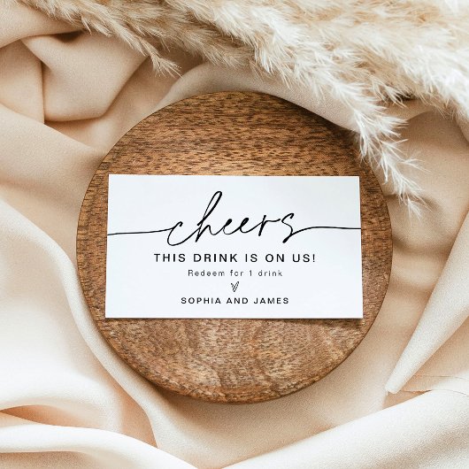 JEDE Hochzeit Dieses Getränk ist auf unserer Ticke Visitenkarte