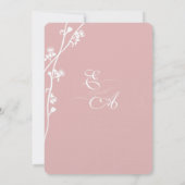 Jede Hochzeit einer benutzerdefinierten farblosen Einladung (Rückseite)