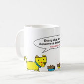 "Jede Hunde-und Katzen-" Tasse (Vorderseite Links)