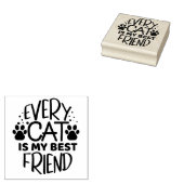 Jede Katze ist mein bester Freund Gummistempel (Stempel)
