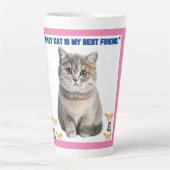 jede Katze ist meine beste Freundin Milchtasse (Vorderseite)