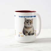 jede Katze ist meine beste Freundin Zweifarbige Tasse (VorderseiteRechts)