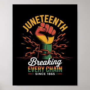 Jede Kette seit 1865 brechen Juneteenth Frauen M Poster