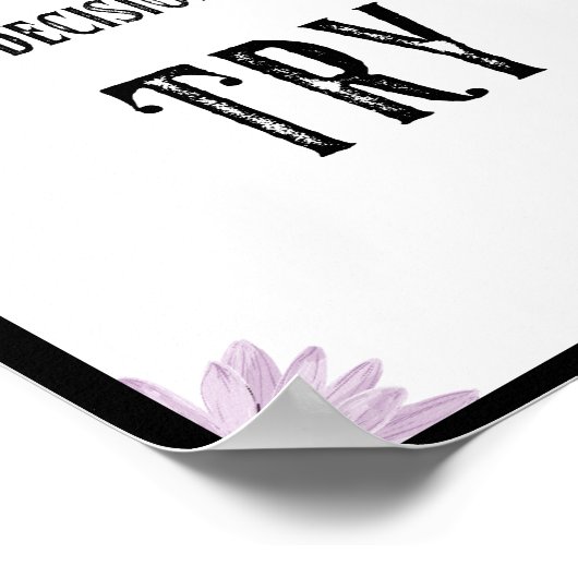 Jede Leistung beginnt mit der Entscheidung, Poster (Ecke)