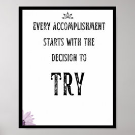 Jede Leistung beginnt mit der Entscheidung, Poster