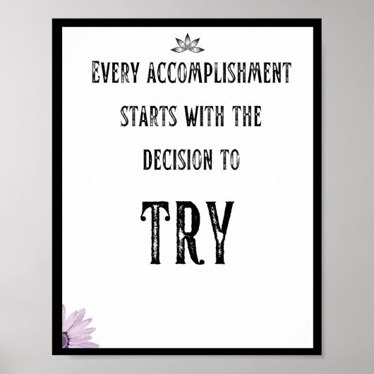 Jede Leistung beginnt mit der Entscheidung, Poster (Vorne)