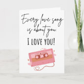 Jede Liebe geht es um dich - gefaltetes Valentinst Karte (Vorderseite)