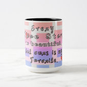 Jede Liebe-Geschichte ist schöne Kaffee-Tasse Zweifarbige Tasse (Mittel)