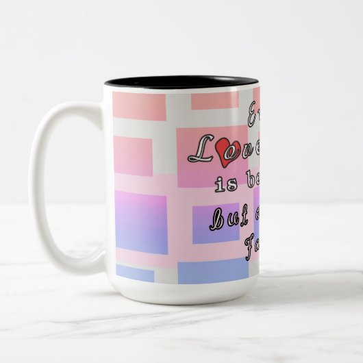 Jede Liebe-Geschichte ist schöne Kaffee-Tasse Zweifarbige Tasse (Links)