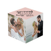 Jede Liebe Geschichte ist wunderschön 4 Hochzeiten Würfel (Rückseite Schrägansicht)