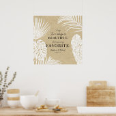 Jede Liebe Story ist ein wunderschönes tropisches Poster (Küche)