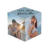 Jede Liebe Story ist wunderschön Custom 4 Foto Würfel (Vorderseite Schrägansicht)