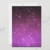 Jede Lila Stars Sparkle Sky Geburtstagsparty Einladung (Rückseite)