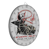 Jede Meile reiten Dartscheibe (Vorderseite Links)