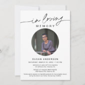 JEDE Minimalistische Beerdigung Ankündigung (Vorderseite)