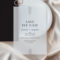 JEDE MODERNE Art Deco Black Wedding Save the Date