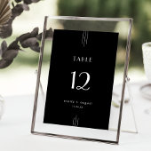 JEDE MODERNE Art Deco Black Wedding Tischnummern