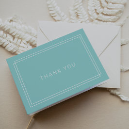 JEDE moderne Minimalistisch-Minze-Grünrahmen-Hochz Dankeskarte