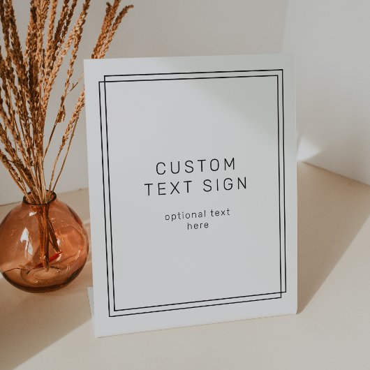 JEDE moderne Minimalistische Hochzeit Sockelschild