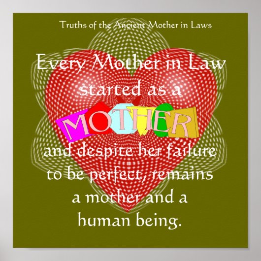 Jede Mutter im Gesetz begann als Mutter. Poster (Vorne)