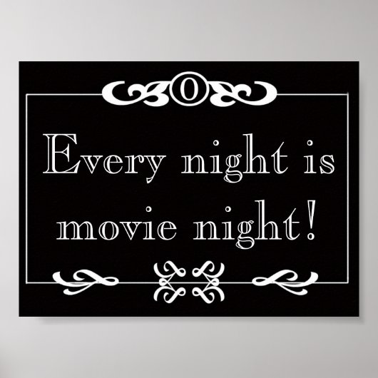 Jede Nacht ist das Movie Night Poster (Vorne)