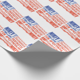 Jede Name USA Flagge Sie sind Phantastisch Persona Geschenkpapier