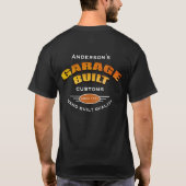 Jede Namensgarage für ein beliebiges Datum erstell T-Shirt (Rückseite)