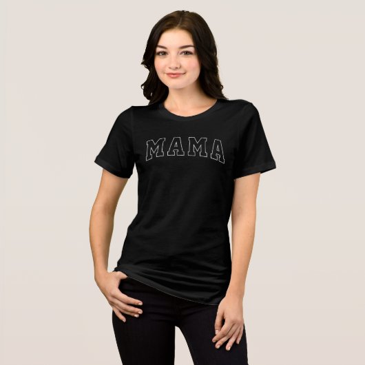 Jede Niedliche schwarze Retro-Mama MAMA-T - Shirt (Vorderseite voll)