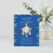 JEDE Ordination Jahrestag Einladung Lilys Blue (Stehend Vorderseite)