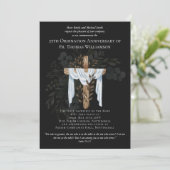 JEDE Ordination Jahrestag Einladung schwarz (Stehend Vorderseite)