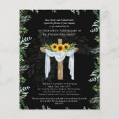 JEDE Ordination Jahrestag Einladung Sonnenblumen (Vorderseite)