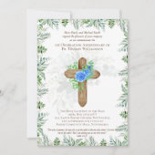 JEDE Ordination Jubiläum Einladung rustikales Holz (Vorderseite)