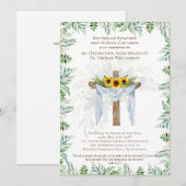 JEDE Ordination Jubiläum Einladung rustikales Holz (Vorne/Hinten)