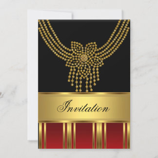Jede Partei Gold Schwarz Rot Einladung