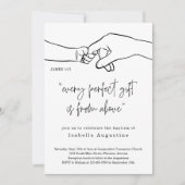 Jede perfekte Geschenktaufe / Weihnachten Einladung (Vorderseite)