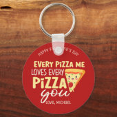 Jede Pizza Me Liebe Niedlich Valentinstag Rot Schlüsselanhänger (Vorderseite)