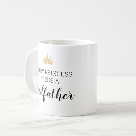 Jede Prinzessin braucht einen Pate mit Foto Kaffeetasse (Vorderseite Links)