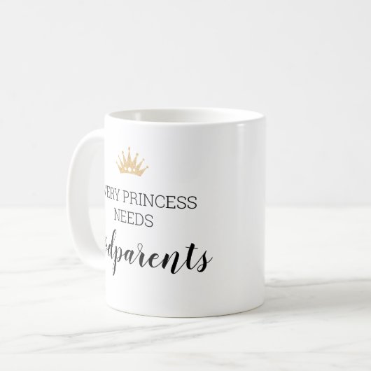 Jede Prinzessin braucht Eltern mit Bildern Kaffeetasse (Vorderseite Links)