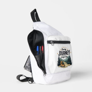 Jede Reise beginnt mit einer Single-Treppe wandern Crossbody Bag