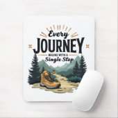Jede Reise beginnt mit einer Single-Treppe wandern Mousepad (Mit Mouse)