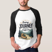 Jede Reise beginnt mit einer Single-Treppe wandern T-Shirt (Vorderseite)