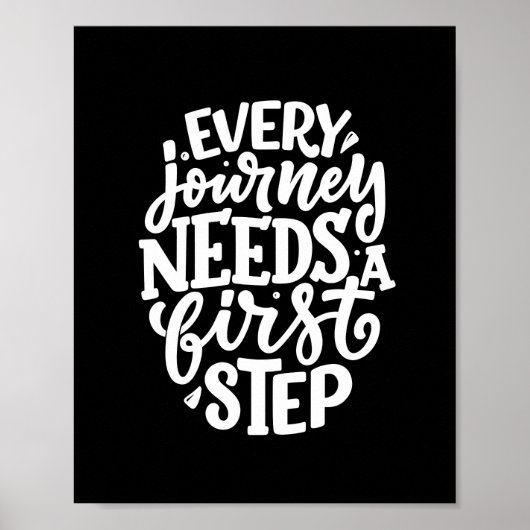 Jede Reise braucht einen ersten Schritt Inspiratio Poster (Vorne)